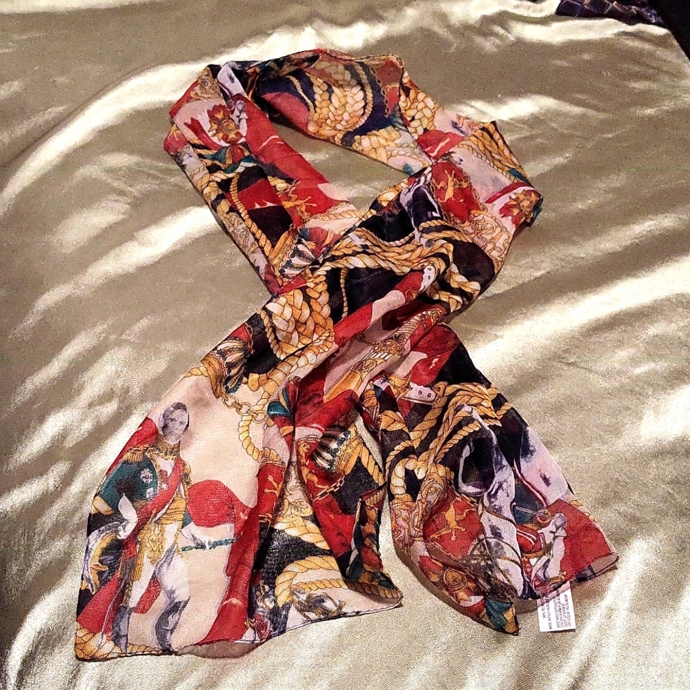 Vintage Emanuel Geraldo scarf 53" in x 11.5" inches CA 07271.